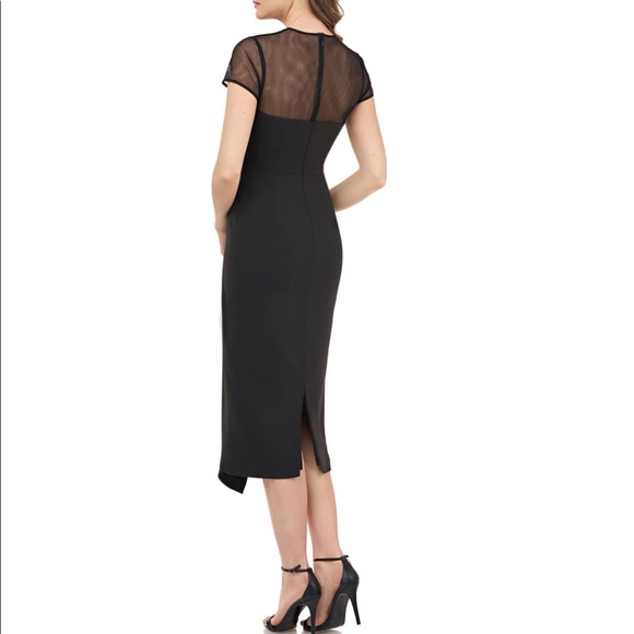 JS Collection Illusion Yoke Asymmetrical Dress - Picture 2 of 6